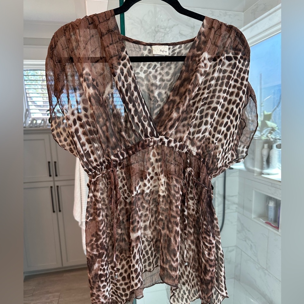 Animal Print Blouse Size M